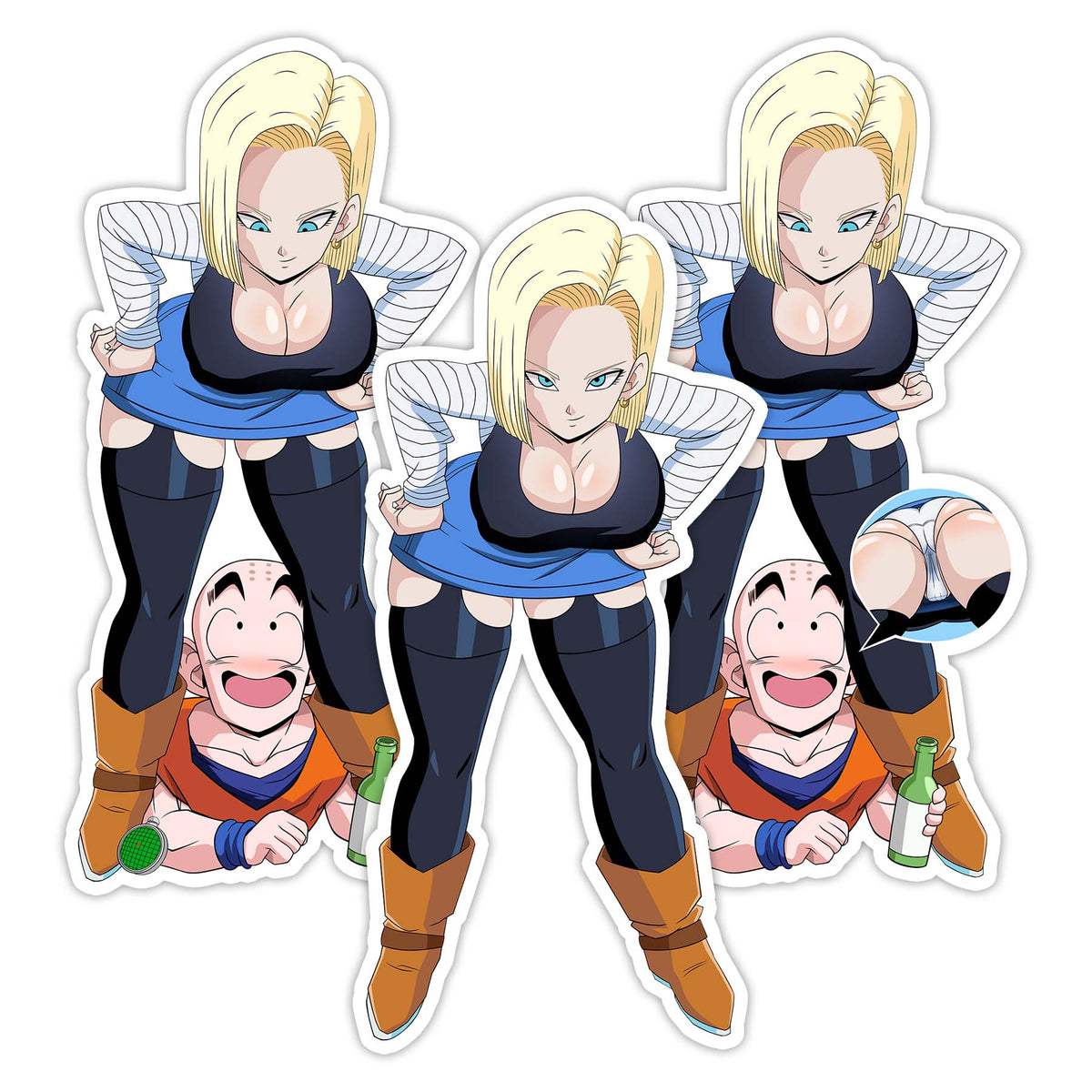 Android 18 Sticker – Waifu Loot
